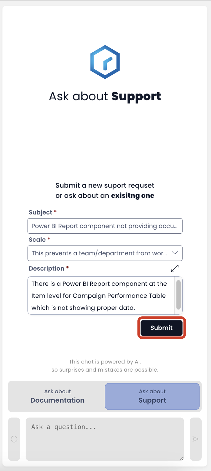 Image showing Submit button